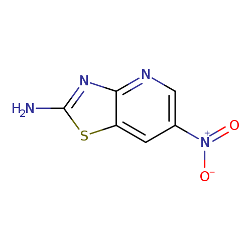 [O-][N+](=O)c1cc2sc(nc2nc1)N
