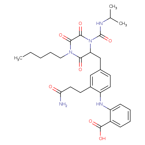 CCCCCN1C(=O)C(Cc2ccc(c(c2)CCC(=O)N)Nc2ccccc2C(=O)O)N(C(=O)C1=O)C(=O)NC(C)C