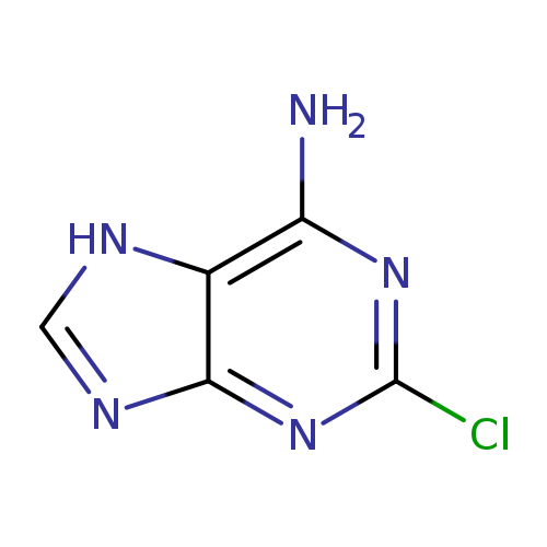 Clc1nc(N)c2c(n1)nc[nH]2