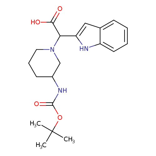O=C(OC(C)(C)C)NC1CCCN(C1)C(c1cc2c([nH]1)cccc2)C(=O)O