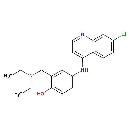 CCN(Cc1cc(ccc1O)Nc1ccnc2c1ccc(c2)Cl)CC