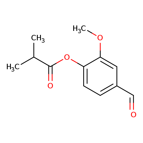 COc1cc(C=O)ccc1OC(=O)C(C)C