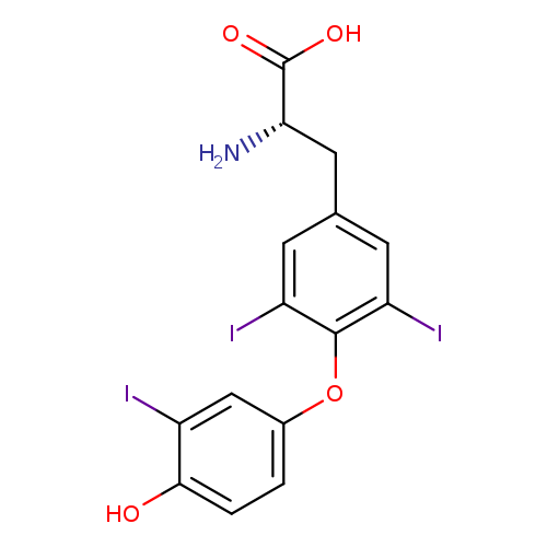 OC(=O)[C@H](Cc1cc(I)c(c(c1)I)Oc1ccc(c(c1)I)O)N
