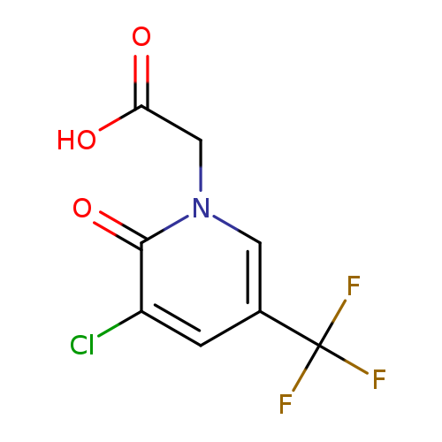 OC(=O)Cn1cc(cc(c1=O)Cl)C(F)(F)F