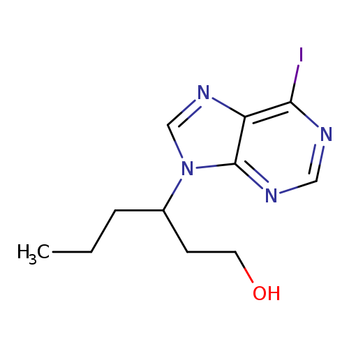 CCCC(n1cnc2c1ncnc2I)CCO