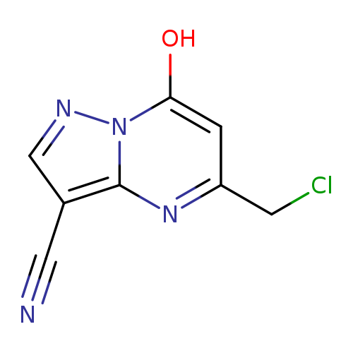 ClCc1cc(O)n2c(n1)c(C#N)cn2