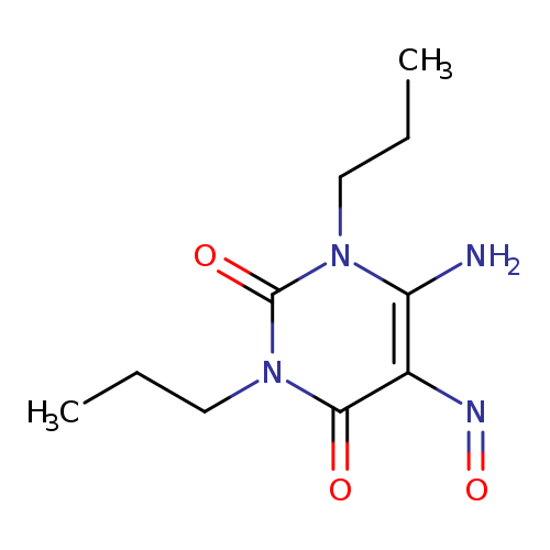 CCCn1c(N)c(N=O)c(=O)n(c1=O)CCC