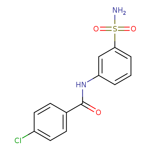Clc1ccc(cc1)C(=O)Nc1cccc(c1)S(=O)(=O)N