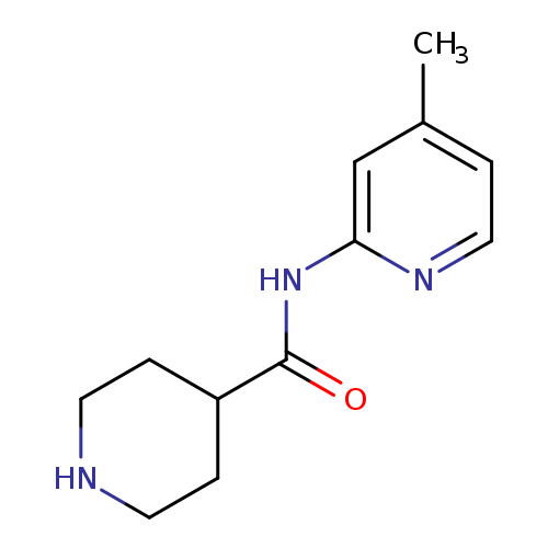 O=C(C1CCNCC1)Nc1nccc(c1)C