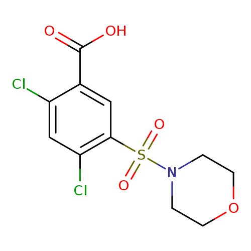 OC(=O)c1cc(c(cc1Cl)Cl)S(=O)(=O)N1CCOCC1