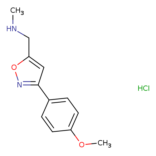 CNCc1onc(c1)c1ccc(cc1)OC.Cl