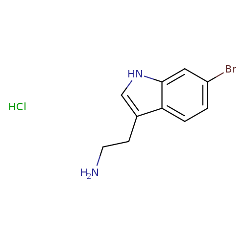 NCCc1c[nH]c2c1ccc(c2)Br.Cl