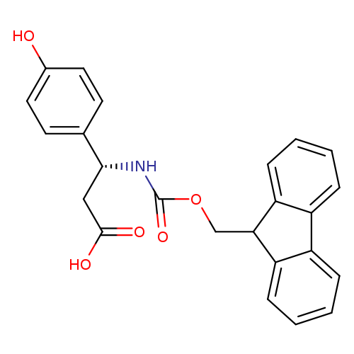 OC(=O)C[C@H](c1ccc(cc1)O)NC(=O)OCC1c2ccccc2c2c1cccc2