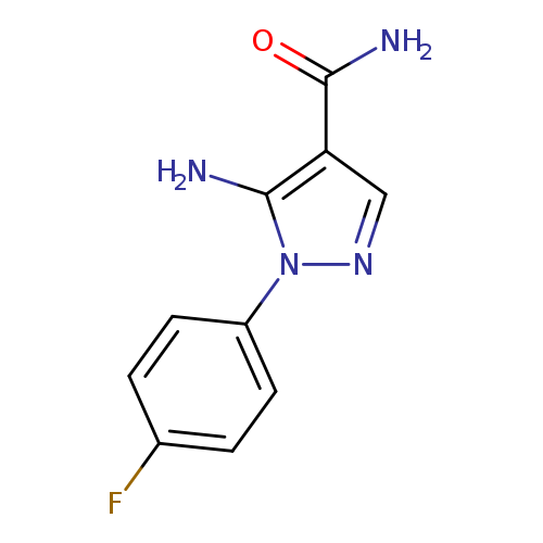 Fc1ccc(cc1)n1ncc(c1N)C(=O)N