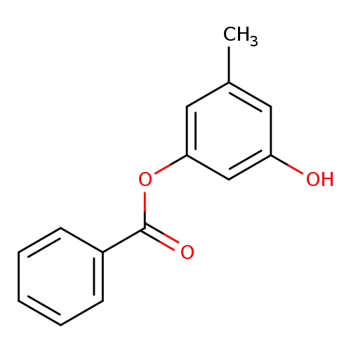 Cc1cc(cc(c1)O)OC(=O)c1ccccc1