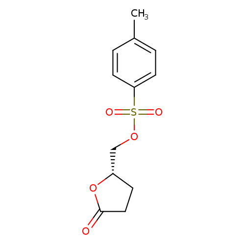 O=C1CC[C@H](O1)COS(=O)(=O)c1ccc(cc1)C