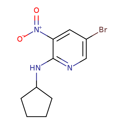 Brc1cnc(c(c1)[N+](=O)[O-])NC1CCCC1