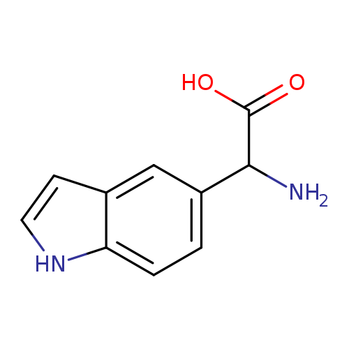 OC(=O)C(c1ccc2c(c1)cc[nH]2)N