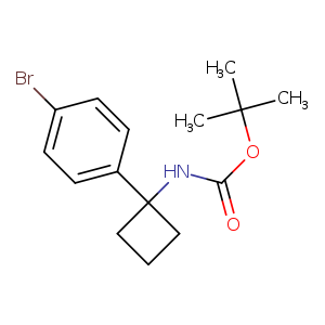 O=C(NC1(CCC1)c1ccc(cc1)Br)OC(C)(C)C