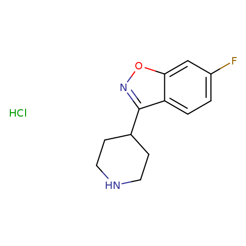 Fc1ccc2c(c1)onc2C1CCNCC1.Cl