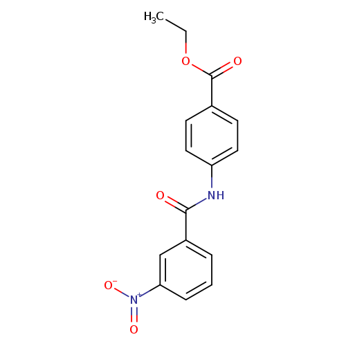 CCOC(=O)c1ccc(cc1)NC(=O)c1cccc(c1)[N+](=O)[O-]