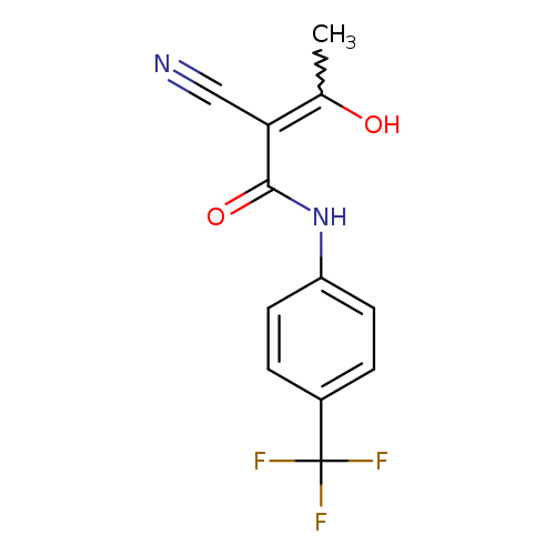 N#CC(=C(O)C)C(=O)Nc1ccc(cc1)C(F)(F)F
