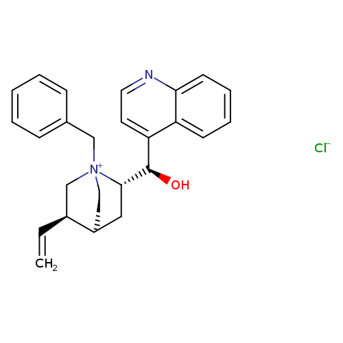 C=C[C@H]1C[N+]2(CC[C@H]1C[C@H]2[C@@H](c1ccnc2c1cccc2)O)Cc1ccccc1.[Cl-]