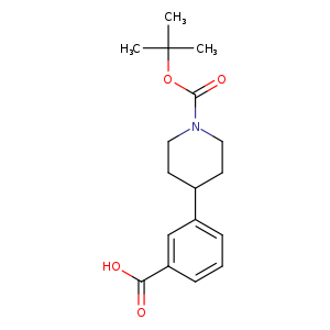 O=C(N1CCC(CC1)c1cccc(c1)C(=O)O)OC(C)(C)C