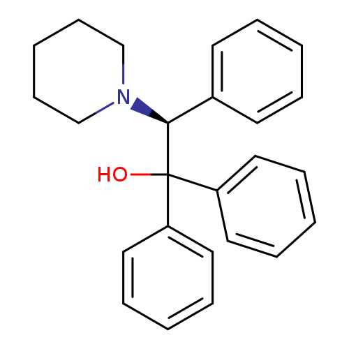 OC([C@H](c1ccccc1)N1CCCCC1)(c1ccccc1)c1ccccc1