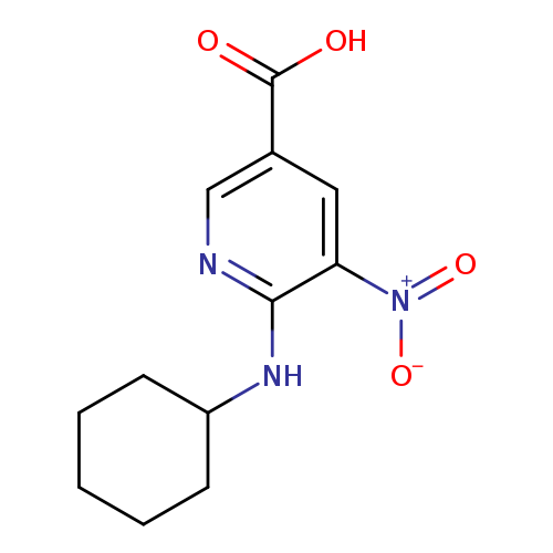 [O-][N+](=O)c1cc(cnc1NC1CCCCC1)C(=O)O