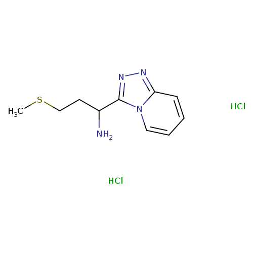 CSCCC(c1nnc2n1cccc2)N.Cl.Cl