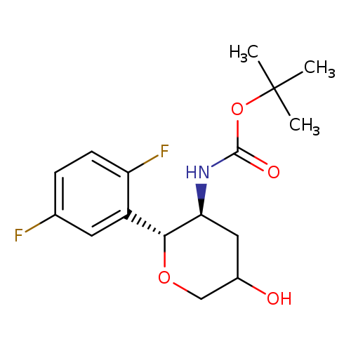 OC1CO[C@@H]([C@H](C1)NC(=O)OC(C)(C)C)c1cc(F)ccc1F