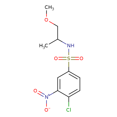 COCC(NS(=O)(=O)c1ccc(c(c1)[N+](=O)[O-])Cl)C