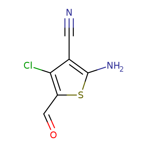 O=Cc1sc(c(c1Cl)C#N)N