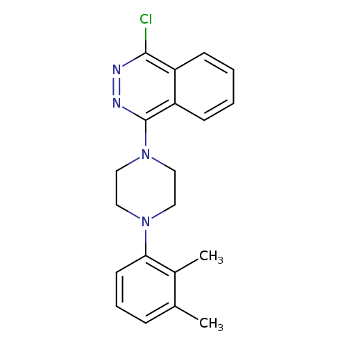 Cc1c(C)cccc1N1CCN(CC1)c1nnc(c2c1cccc2)Cl