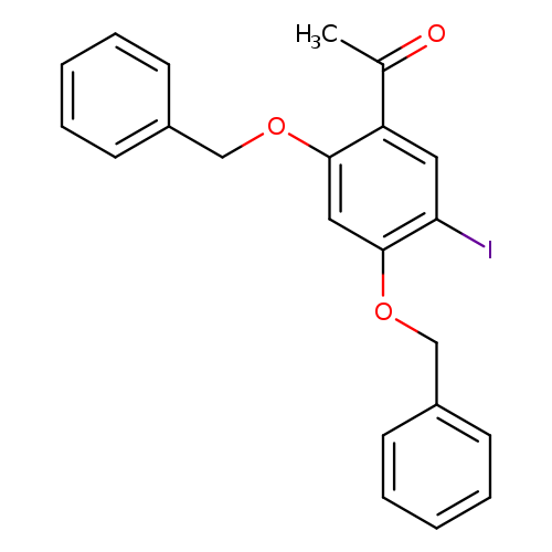 CC(=O)c1cc(I)c(cc1OCc1ccccc1)OCc1ccccc1