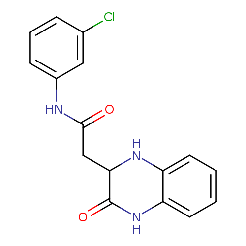 O=C(CC1Nc2ccccc2NC1=O)Nc1cccc(c1)Cl