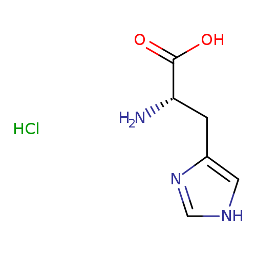 N[C@H](C(=O)O)Cc1c[nH]cn1.Cl