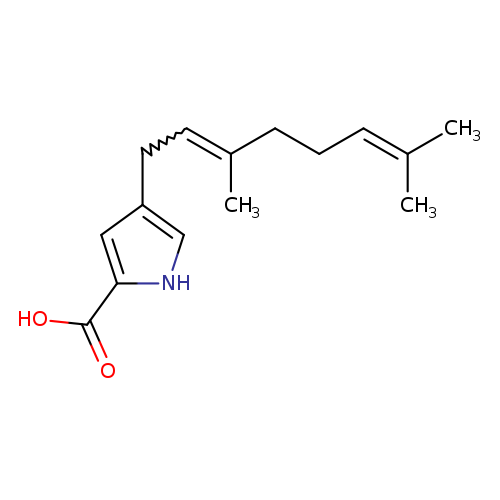 CC(=CCc1c[nH]c(c1)C(=O)O)CCC=C(C)C