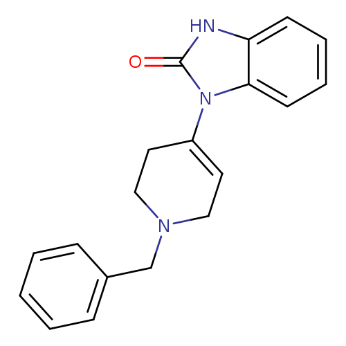 O=c1[nH]c2c(n1C1=CCN(CC1)Cc1ccccc1)cccc2