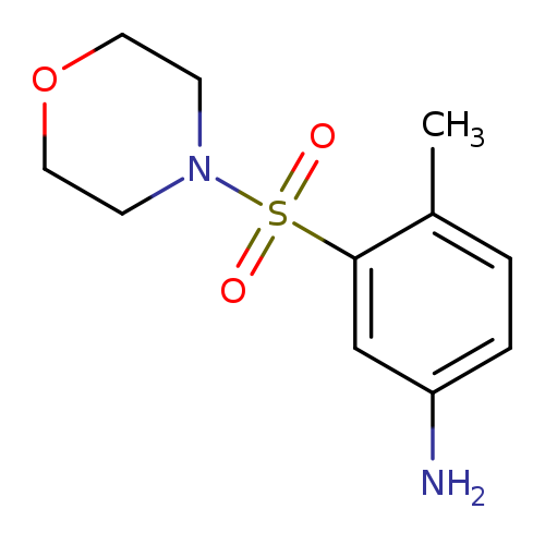 Cc1ccc(cc1S(=O)(=O)N1CCOCC1)N