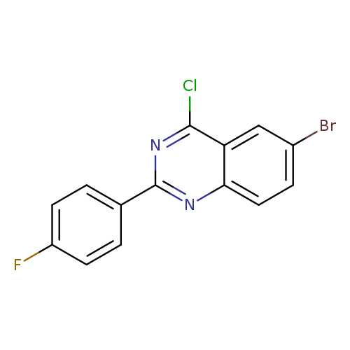 Fc1ccc(cc1)c1nc(Cl)c2c(n1)ccc(c2)Br