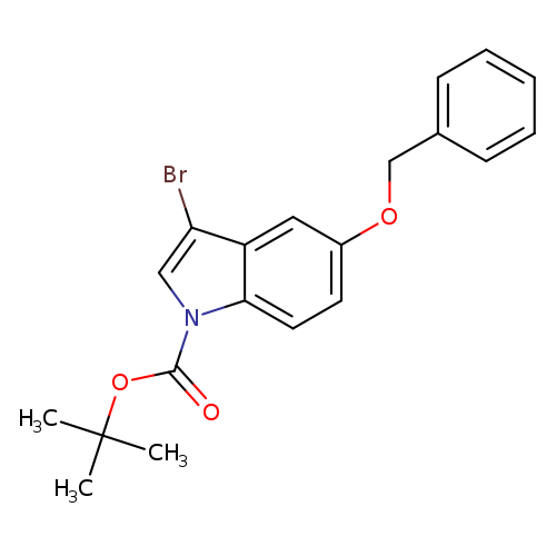 Brc1cn(c2c1cc(OCc1ccccc1)cc2)C(=O)OC(C)(C)C