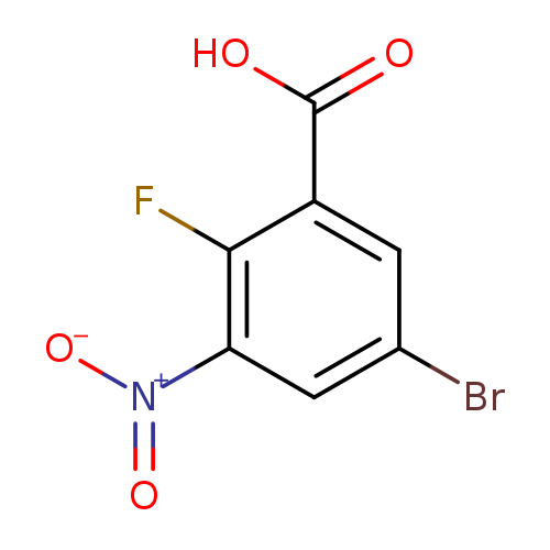 Brc1cc([N+](=O)[O-])c(c(c1)C(=O)O)F