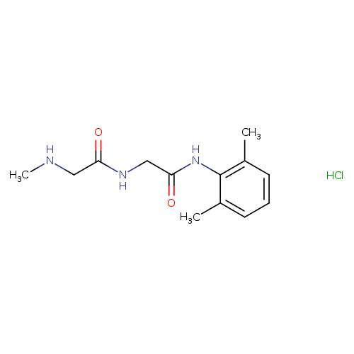 CNCC(=O)NCC(=O)Nc1c(C)cccc1C.Cl