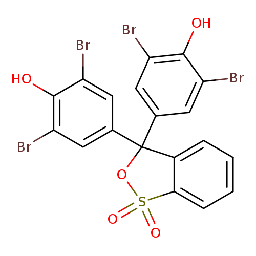 Oc1c(Br)cc(cc1Br)C1(OS(=O)(=O)c2c1cccc2)c1cc(Br)c(c(c1)Br)O