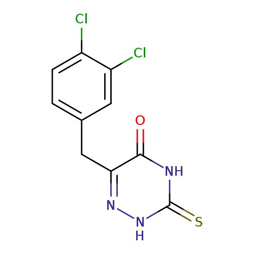 Clc1ccc(cc1Cl)Cc1n[nH]c(=S)[nH]c1=O