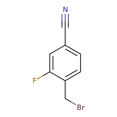 N#Cc1ccc(c(c1)F)CBr