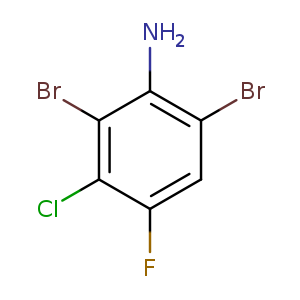 Fc1cc(Br)c(c(c1Cl)Br)N