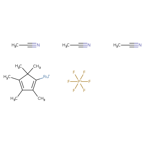 F[P-](F)(F)(F)(F)F.CC1=C(C)C(C(=C1C)[Ru+])(C)C.CC#N.CC#N.CC#N